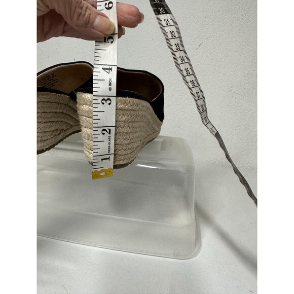 Soul‎ Naturalizer Wedge Espadrille Black Canvas Slip On Size 9.5 - Picture 12 of 12